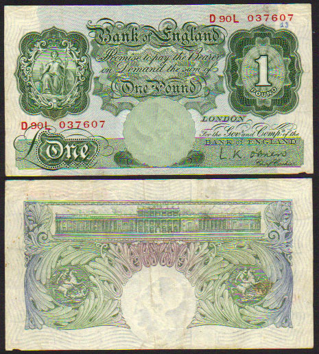 1955-60 Great Britain 1 Pound L000281 - Click Image to Close